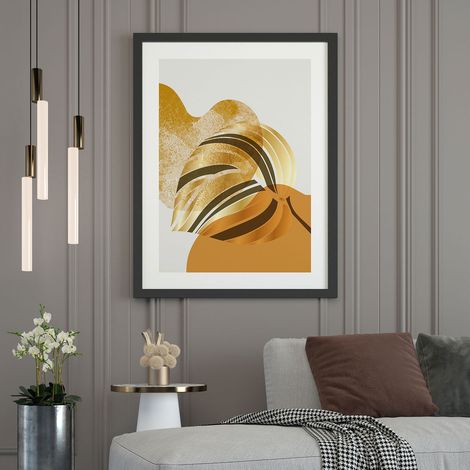 Affiche / Poster - Feuilles Design - 60x80 cm - Bordure Noire et Blanche (1/5)