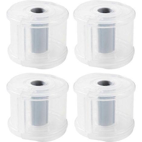 4er-Set Klebebandrollenhalter, Haushalts-Klebebandabroller, tragbare Klebebandschneider, praktische Klebebandboxen – 6,50 x 6,50 x 5,50 cm – Transparent (1/3)