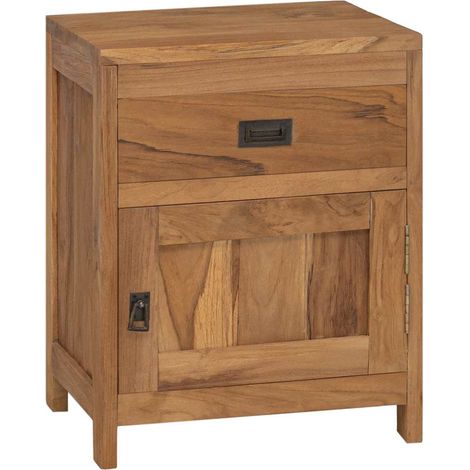 Nachttisch Massivholz Teak 40x30x50 cm