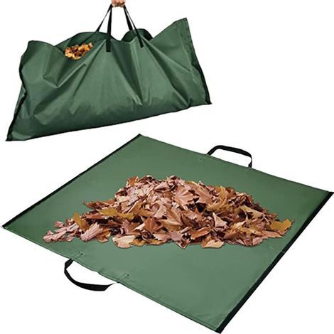 Laubsammelsäcke, wiederverwendbare wasserdichte Planenbehälter für Garten- und Terrassenabfälle, dicke wiederverwendbare Gartensäcke mit Griffen. (1/5)