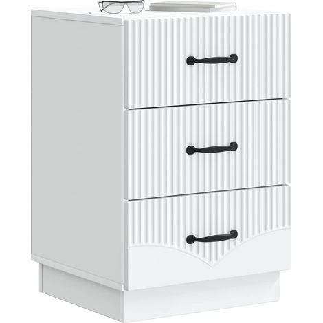 Comodino  Armadio da Notte  Mobiletto da notte Bianco 43 x 41 x 63,5 cm Legno ingegnerizzato (1/5)