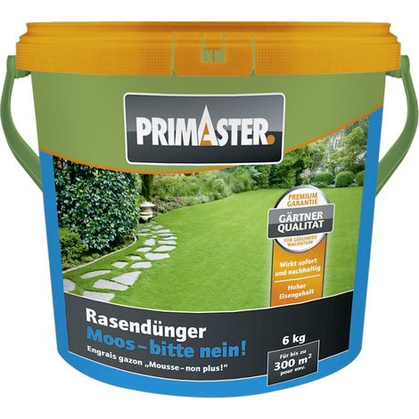 Primaster Rasendünger Moosverdränger mineralisch 6kg 300 m² Langzeitwirkung