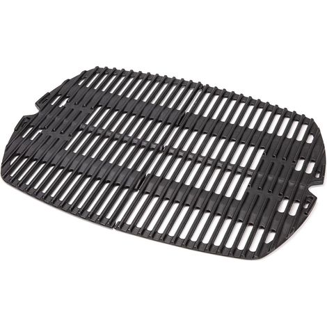 7645 Lot de 2 grilles de cuisson en fonte pour barbecue à gaz Weber Q200, Q220, Q2000, Q2400, 54,6 x 38,8 cm, accessoires de plaque de cuisson pour Weber 7645 7583 65811 69935 (1/5)
