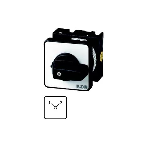 Eaton Umschalter, T0, 20 A, Einbau, 4 Baueinheit(en), Kontakte: 8, 90 °, rastend, ohne 0-Stellung, 1-2, Abwicklungs Nr. (1/2)