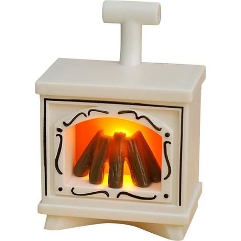 Cheminée miniature lumineuse - Objet décoratif pour l'intérieur - Cheminée de maison de poupée - LED - Lanterne décorative - Intérieur sans flamme (1/5)
