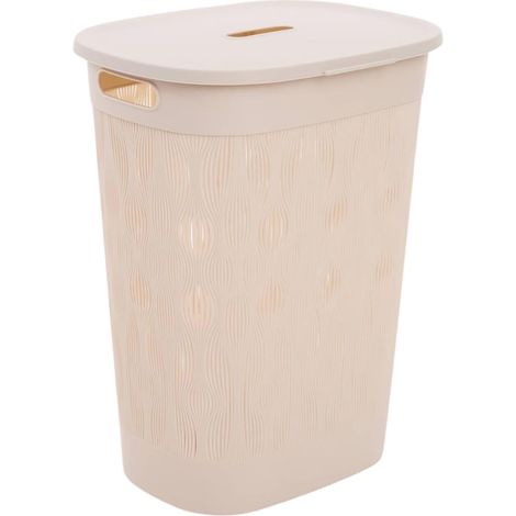 Panier à Linge Design "Leaf" 58L Beige