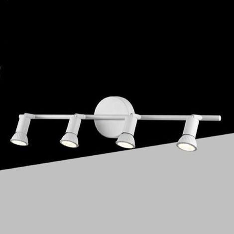 TrAdE Shop Traesio - Faretto Spot Led Orientabile Da Soffitto C72-b4 4xgu10 Max.10w Ip20 Bianco Design Moderno - (1/4)