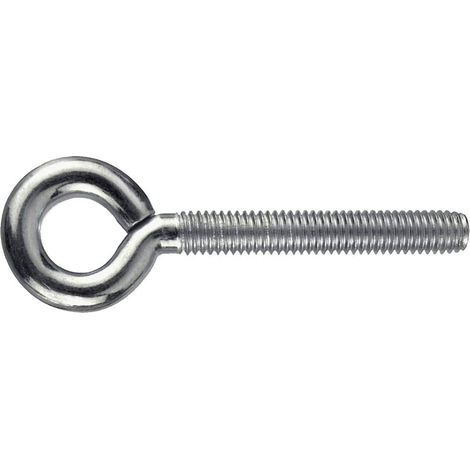 4 PEZZI - OCCHIOLI IN LAMIERA DI ACCIAIOZINCATA - CON FILETTATURA A VITE M5x50MM