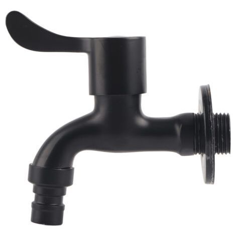 Wall Mounted Faucet 304 Stainless Steel – Rust and Frost Resistant – For Washing Machine and Mop Pool – Black (1/5)