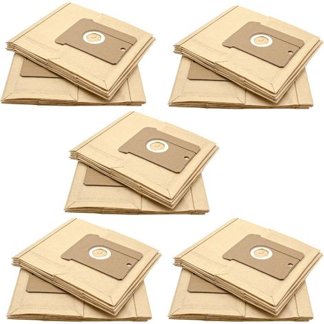 vhbw 50x Staubsaugerbeutel kompatibel mit AEG/Electrolux Vampyr Öko Terra Staubsauger - Papier, 22, 23, 24, 25, 26, 25cm x 20,5cm, Sandfarben