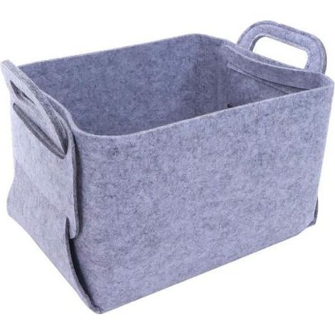 Panier De Rangement - Pliable - Feutre - Gris - Intérieur - 1 Pièce