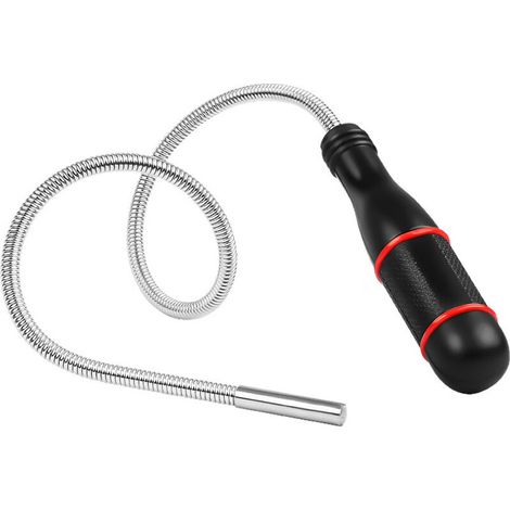 Outil de ramassage magnétique flexible 1 pièce, balai magnétique mécanique à aimant flexible portable pour la cueillette de petites pièces, écrous, boulons, vis, clés, pièces automobiles