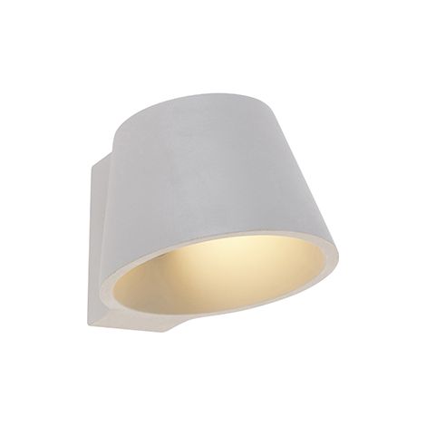 QAZQA Industrielle Wandleuchte Beton mit Lichteffekt - Cup