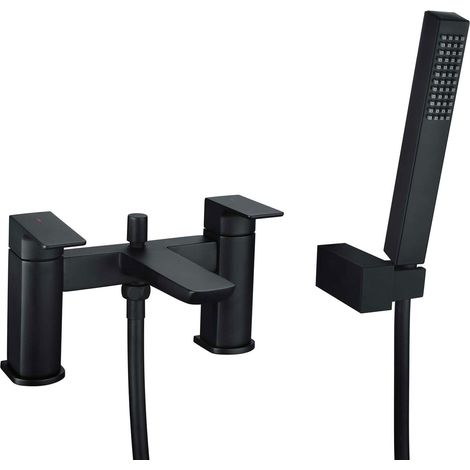 RAK Moon Bath Shower Mixer Tap Pillar Mounted - Black (1/4)