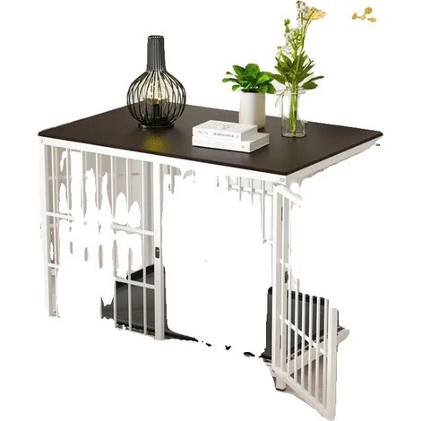 Jaula para perros, diseño estilo mueble, tres puertas, blanca, M-a (1/5)