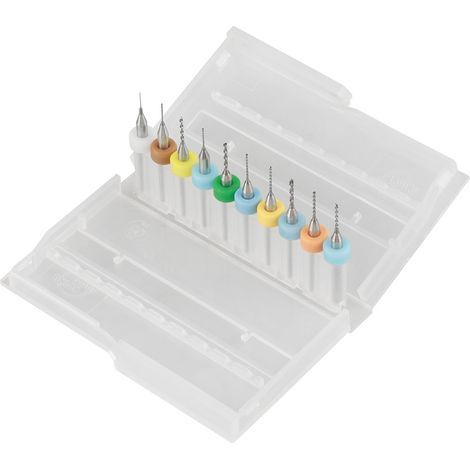 Qcwwy Bits de Forage en Carbure de Tungstène 10pcs Micro-forets pour les Trous de Soudage PCB avec Conteneur de Stockage (1/5)