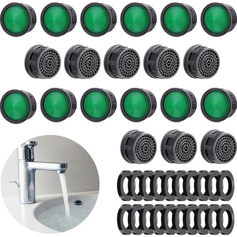 Faucet Aerators, Faucet Flow Limiter Filter Sink Aerator Water Spare Parts for Bathroom or Kitchen Suitable for Aerators (1/5)