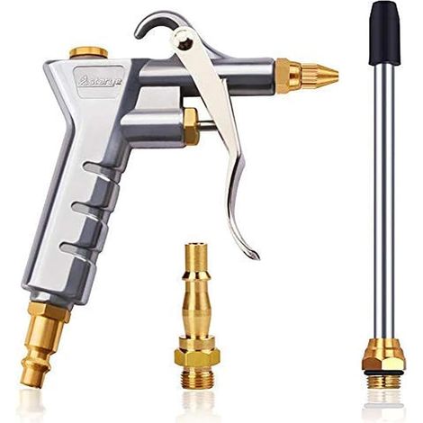 Compressed Air Gun for 1/4" BSP Quick Fitting,Industrial Compressed Air Gun With Brass Adjustable,Compressed Air Blower (1/5)