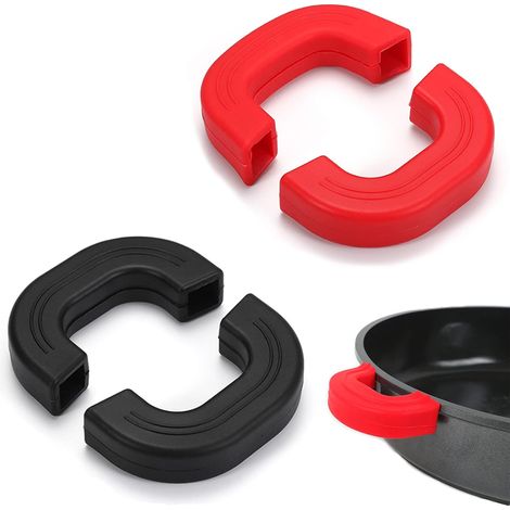 Protection De Cuisine Doigts De Cuisson Maniques 2 Paires Pot Poignée De Pot Doigt Résistant à La Chaleur Silicone Protège La Poignée des Doigts Poignée De Marmite pour Poêles Plaques De Four Woks