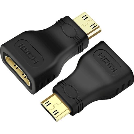 Adaptador Hdmi a mini HDMI Tipo C Macho  Negro (1/5)