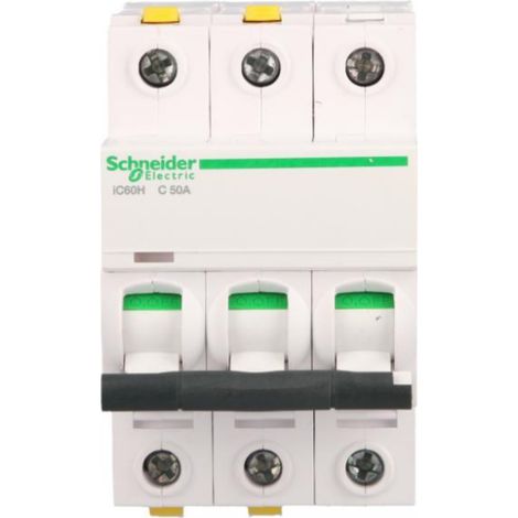 Interruptor automático 3P C 50A 10kA CA iC60H-C50-3 Acti9 A9F07350