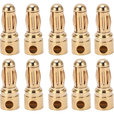 Lot de 10 fiches banane haute transmission, technologie CNC, précision élevée, connecteurs DIY (1/5)