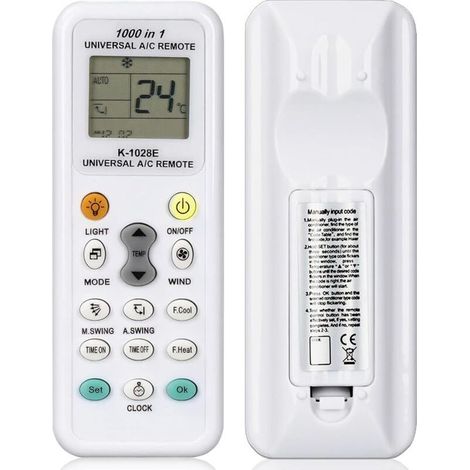 Télécommande universelle pour climatiseur , télécommande universelle pour climatiseur à faible consommation d'énergie , adaptée à Gree , Midea , Samsung , Sanyo , Sharp , Haier , TCL , Whirlpool et pl (1/3)