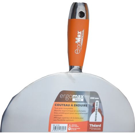 Theard – Couteau à enduire 250 mm – Acier inoxydable monobloc – Manche ergonomique antidérapant – Flexibilité optimale – 4138