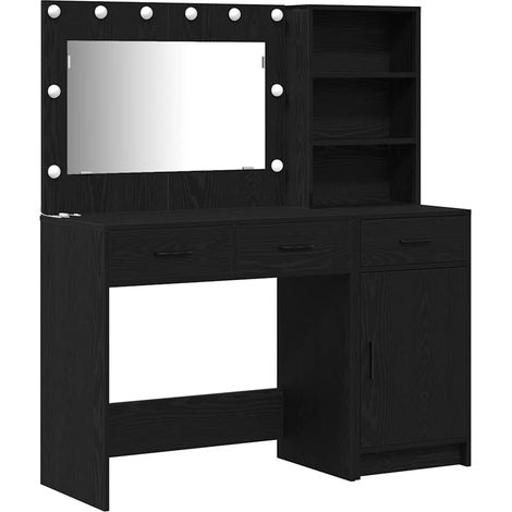 Maison Exclusive - Tavolo da Trucco con cassetto 2 pcs Nero Legno multistrato