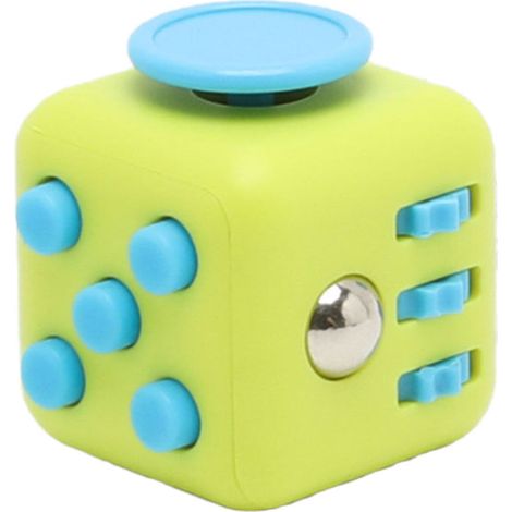 Jouet Anti-Stress Adulte - Dés Décompression Portables pour Bureau et Maison, Bleu et Vert (1/5)