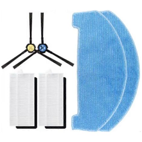 NALOOKAMIC Pour aspirateurs robots ILIFE T20S, A20, Polaris PVCR 3600, G2 0926W, G2 0726W / G2 1226 : brosse principale latérale, filtre de nettoyage, sac à poussière (1/4)