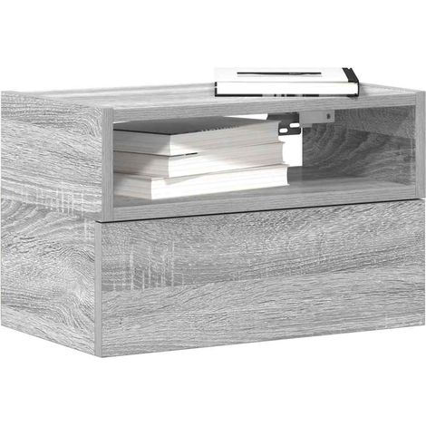 Wall-mounted Bedside Cabinets 2 pcs Grey Sonoma 45x26x28.5 cm vidaXL