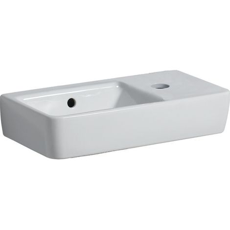Lave-mains Geberit Renova Compact 50x25cm Trou rob. droite Blc - GEBERIT 276250000 (1/4)