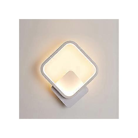 Quadratische LED-Wandleuchte für den Innenbereich, 12 W, warmweiß (3000 K), moderne Wandleuchte für Flur, Schlafzimmer, Wohnzimmer und Treppenhaus