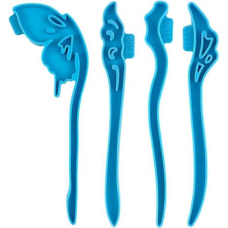 Silikonform für Haarnadeln (4er-Set), Form für Harz und Schmuck.