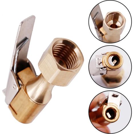 Pompe à air portable pour pneus de voiture, embout de gonflage, adaptateur de valve en laiton 8 mm-AquaForge