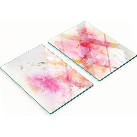 Taglieri da cucina decorativi in vetro con motivi floreali, 2x40x52 cm (1/5)