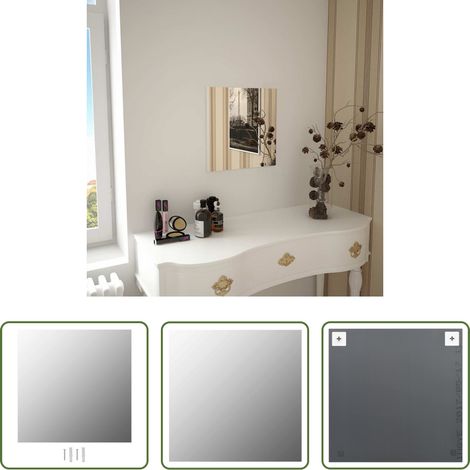 Minimalistischer Spiegel - Wandspiegel 40 x 40 cm Quadratisch Glas (1/5)