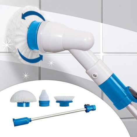 Brosse électrique rotative sans Fil Nettoyage Salle de Bain Rechargeable avec 3 brosses - RWBrosse de nettoyage (1/5)