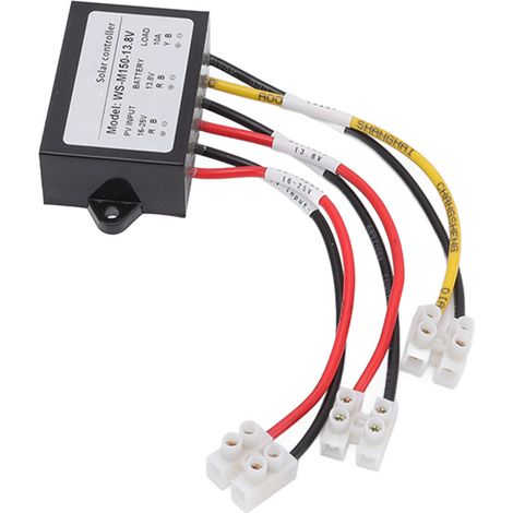 Régulateur Solaire MPPT 150W 10A 12V/24V avec Sortie Charge Jour/Nuit, Anti-Retour pour Panneau, Lumière, Vélo Électrique WS M150