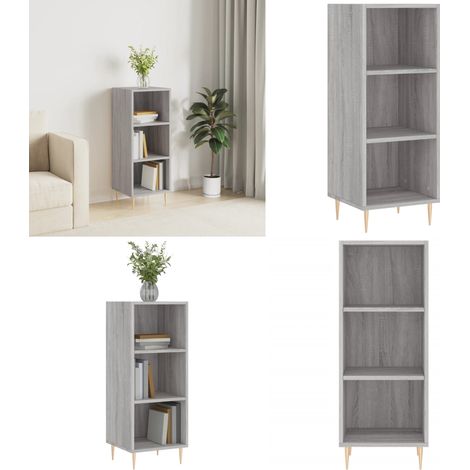 Sideboard Grau Sonoma 34,5x32,5x90 cm Holzwerkstoff - Schreibtisch - Wohnzimmermöbel - Sideboard Grau - Holz Sideboard - Regal - Home & Living (1/5)