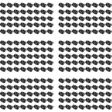 Adecuado para el paquete de 240 abrazaderas para latiguillos de freno de 2 puntos 811611797, abrazadera para latiguillo de freno con base de guía doble de 4,75 mm, color negro.