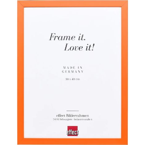 Top Cube en verre acrylique orange avec cadre en bois effet bois 13x18 cm (1/4)