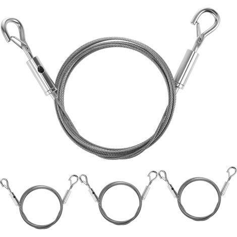 KALLORY Lot de 4 fils suspension en acier inoxydable avec double (1/5)