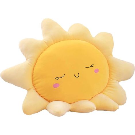 Filiyano-Coussin décoratif pour chaise, coussin mignon pour chambre d'adolescente, 35-45 cm, coussin jaune soleil (1/5)
