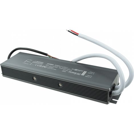 Transformateur LED PREMIUM étanche IP67 300W 12V noir Eco Light (1/2)