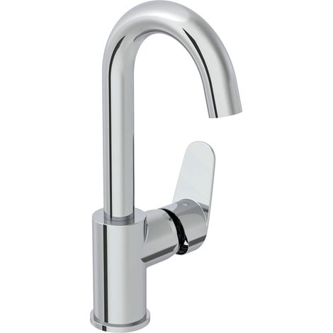 Vitra Flow Round Single Lever Side Action Basin Mixer Tap - Chrome (1/3)