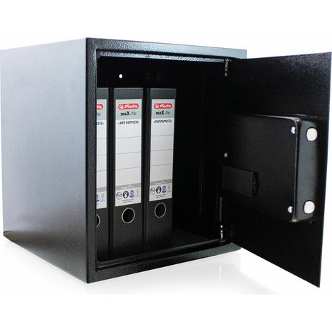 Bituxx Elektronischer Akten Safe Tresor Wandtresor Wandsafe Geldschrank Möbeltresor Stahlschrank Geldsafe Geldtresor Panzerschrank Dokumententresor Schwarz