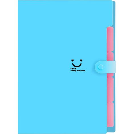 Classeur Accordéon - Format Lettre A4 - Matière PP Imperméable - Avec Étiquettes Adhésives - 1 Pièce (1/5)