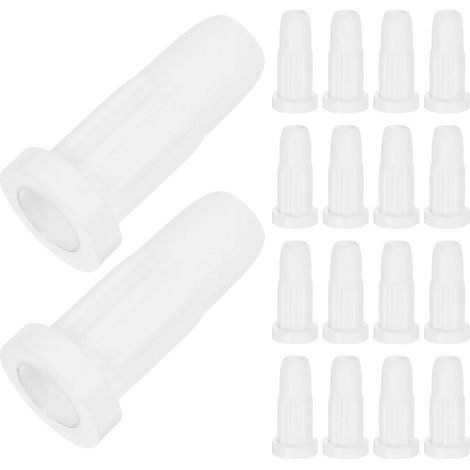 50 Pièces Douille de Roulette Blanche en Plastique Ronde pour Chaise et Meubles, Remplacement Sécurisé pour roulettes, Protège Les Pieds et Sols, pour Maison et Berceaux (1/5)
